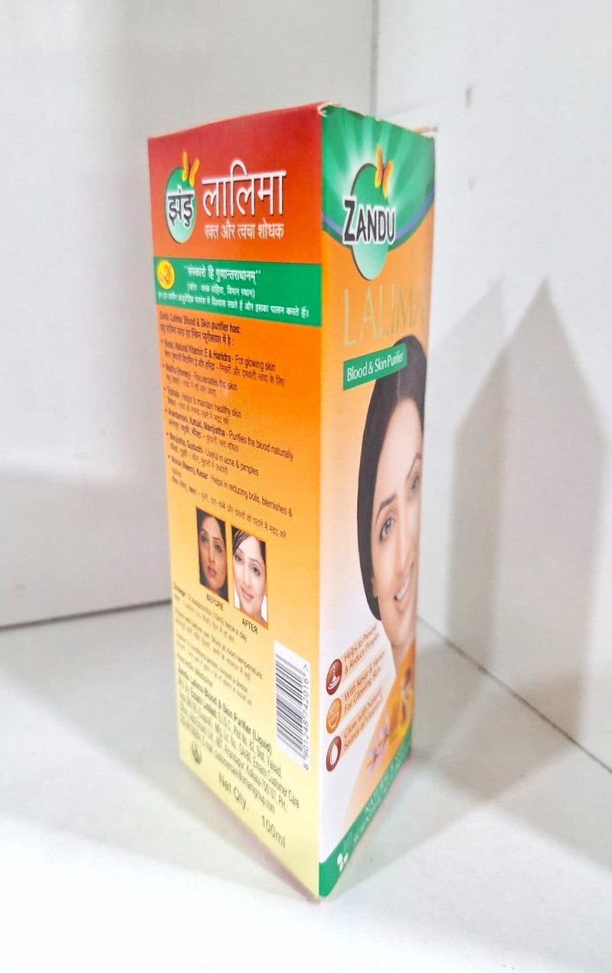 Zandu Lalima Blood & Skin Purifier 100 ml (Pack Of 2) – Natural Blend with Traditional Ingredients