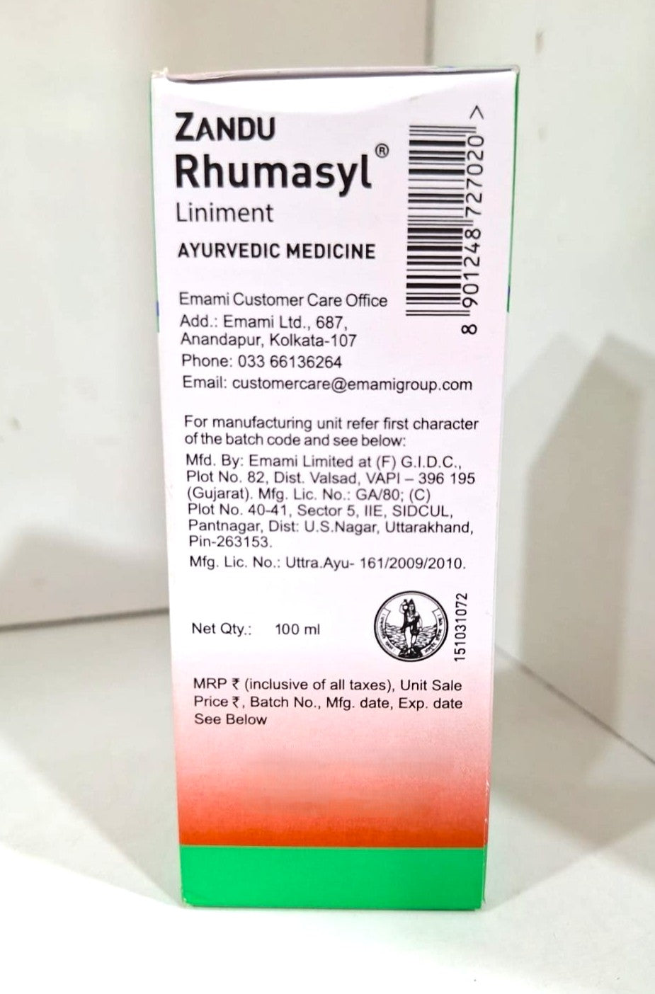 Zandu Rhumasyl Liniment 100ml – Ayurvedic Oil Blend for Everyday Use