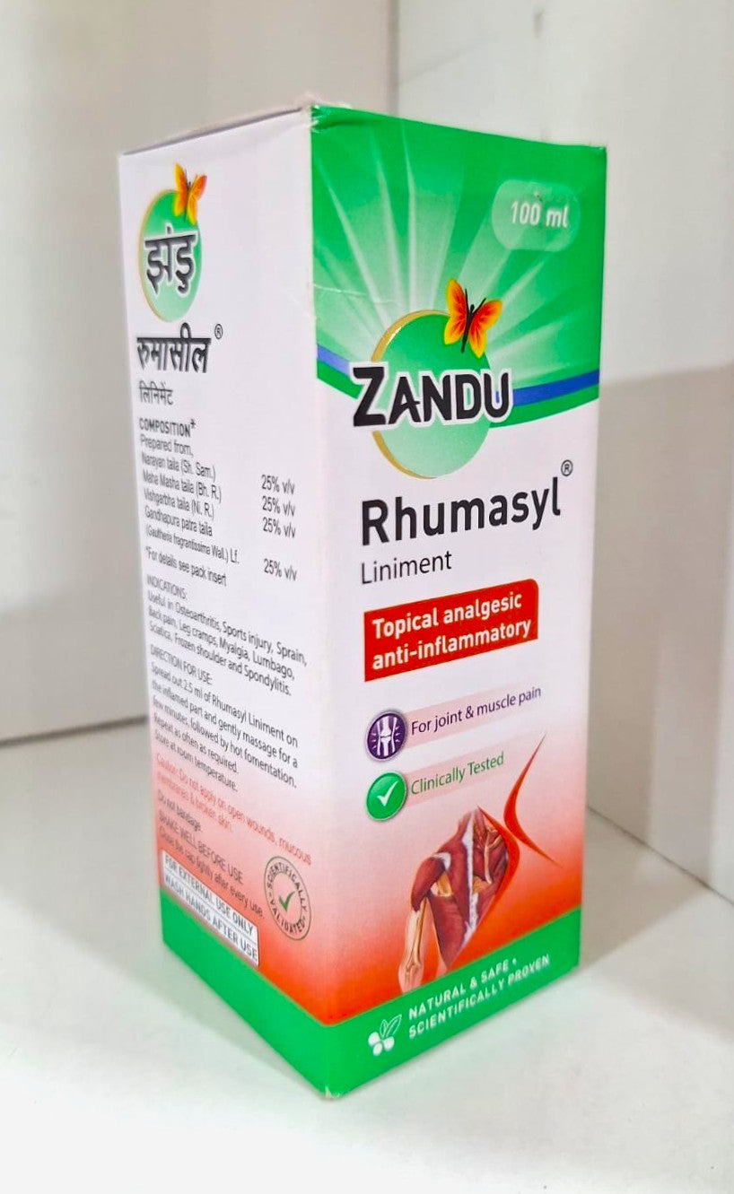 Zandu Rhumasyl Liniment 100ml – Ayurvedic Oil Blend for Everyday Use