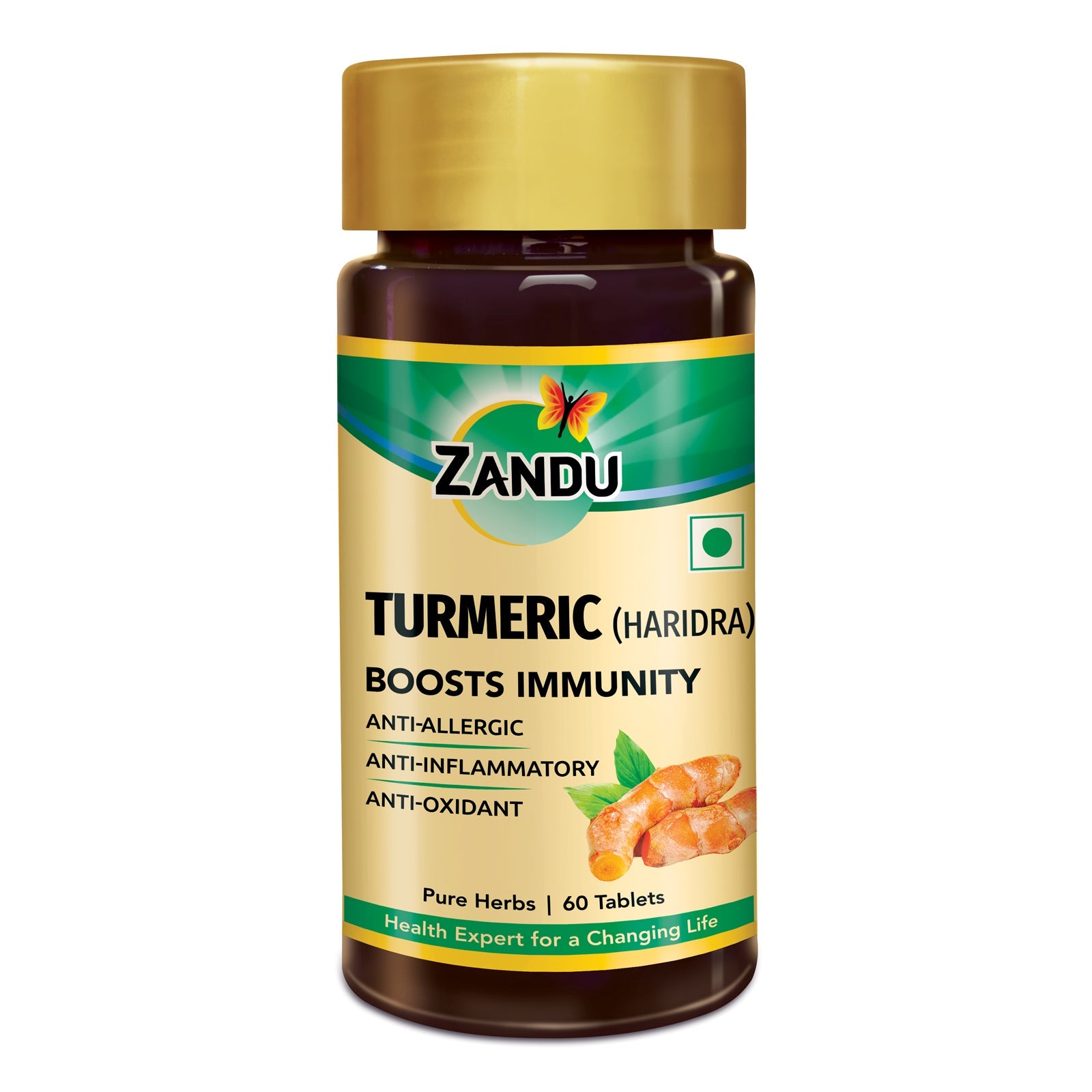 Zandu Turmeric Tablets for Immunity & Inflammation Relief (60 Tabs)