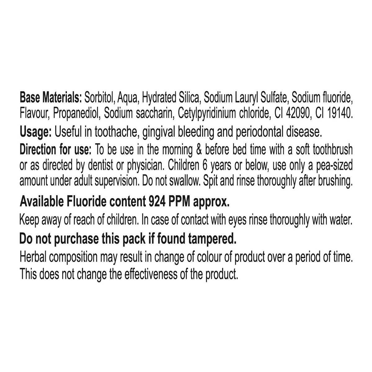 Patanjali Dant Kanti Aloevera Gel Toothpaste 80g