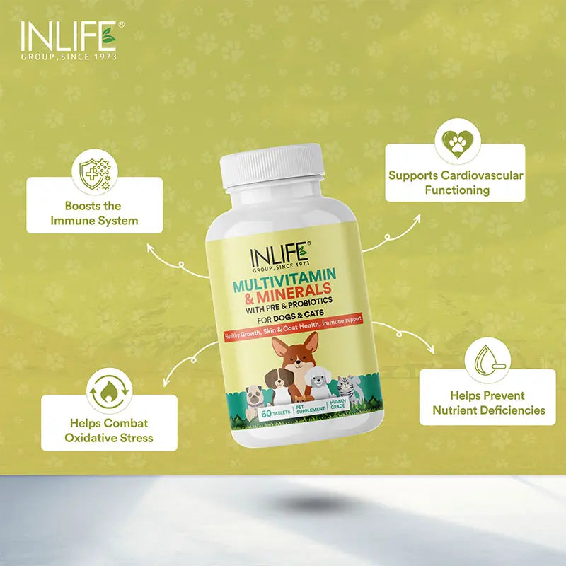 Inlife Multivitamin and Minerals Supplement for Pets 60 Tablets