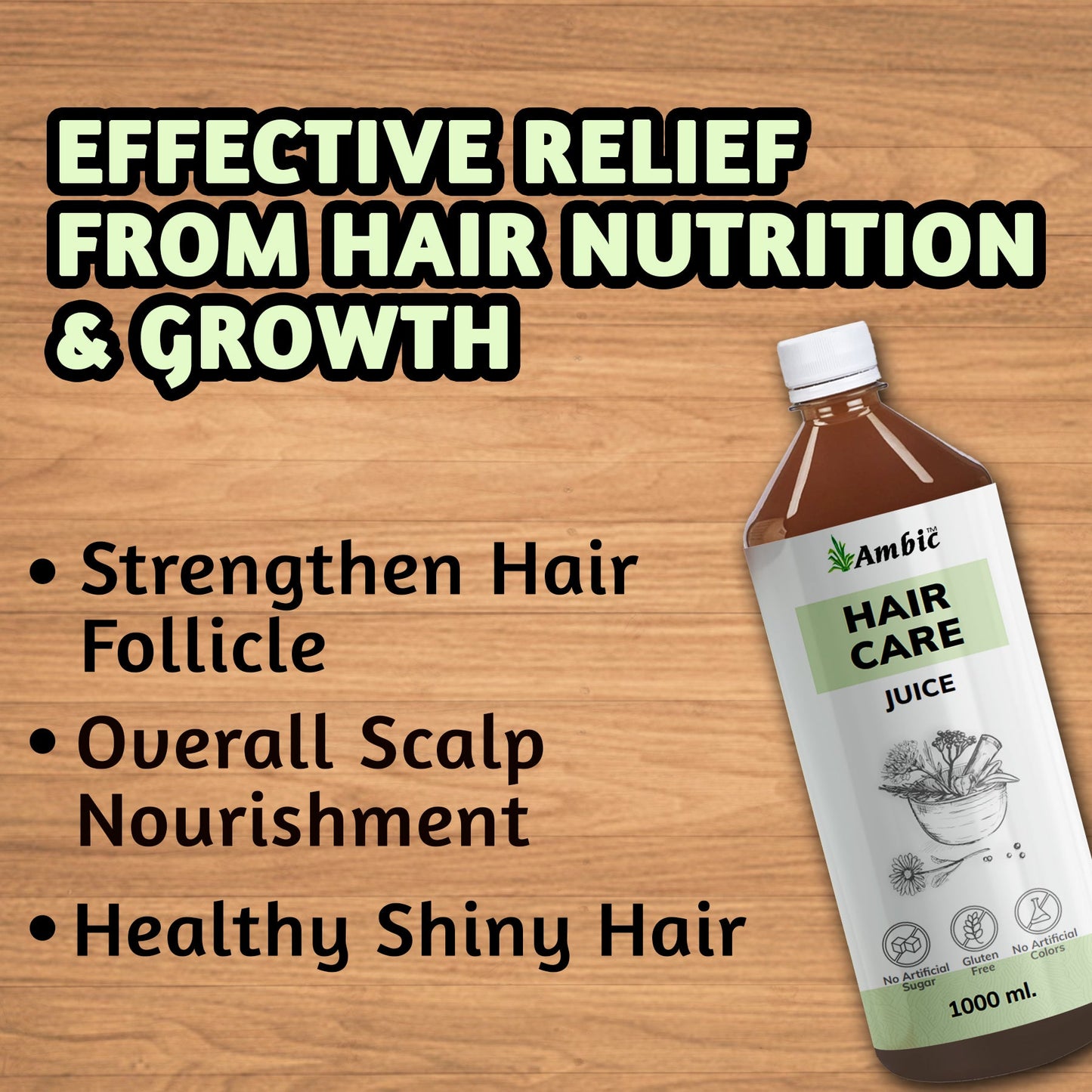 Hair Care Juice for Hair Growth & Hair Fall Control | Ayurvedic Biotin & Natural DHT Blocker 