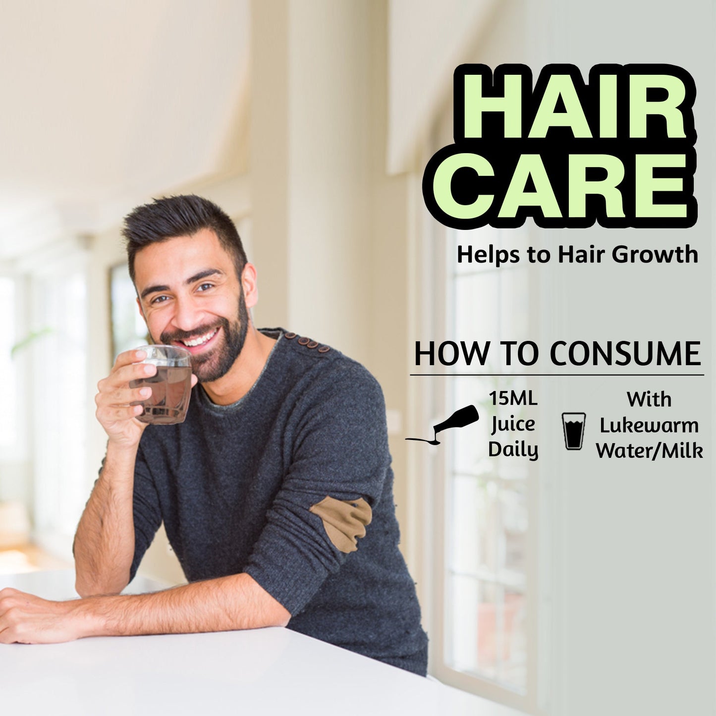 Hair Care Juice for Hair Growth & Hair Fall Control | Ayurvedic Biotin & Natural DHT Blocker 