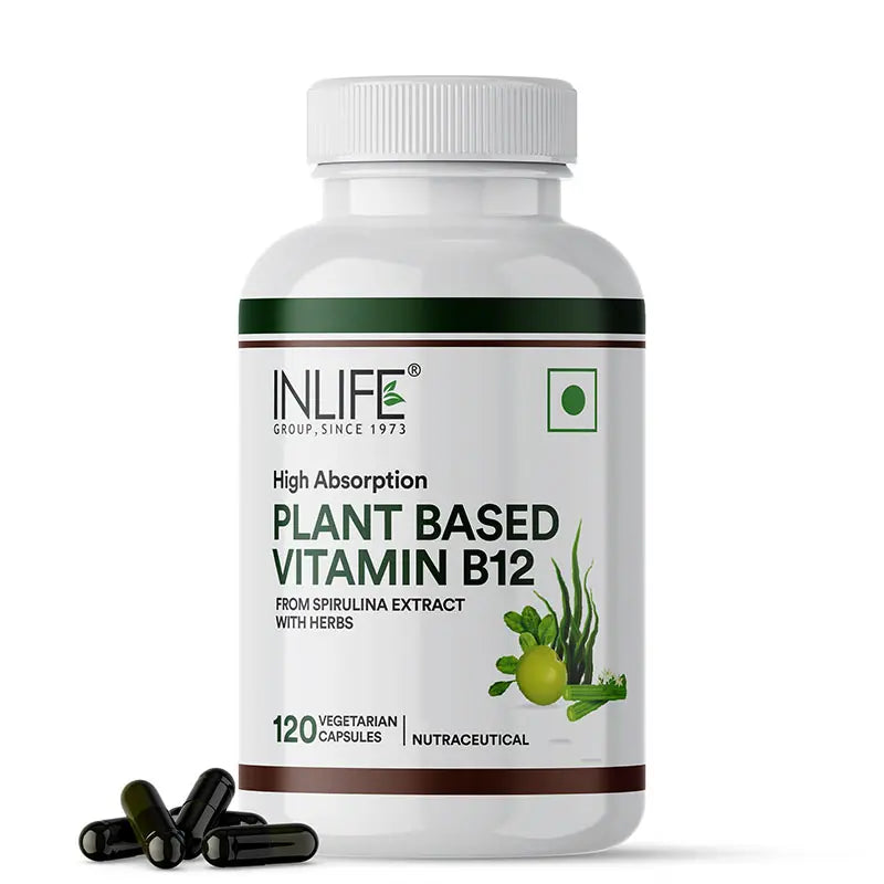 Inlife Plant-Based Vitamin B12 Supplement | Veg. Capsules