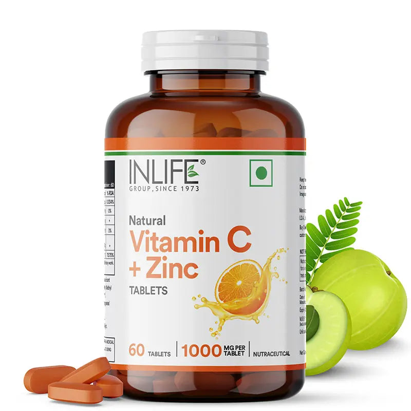 Inlife Natural Vitamin C Amla Extract with Zinc Tablets