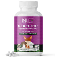 Inlife Milk Thistle Capsules for Dogs & Cats | 400mg | 60 Veg. Capsules