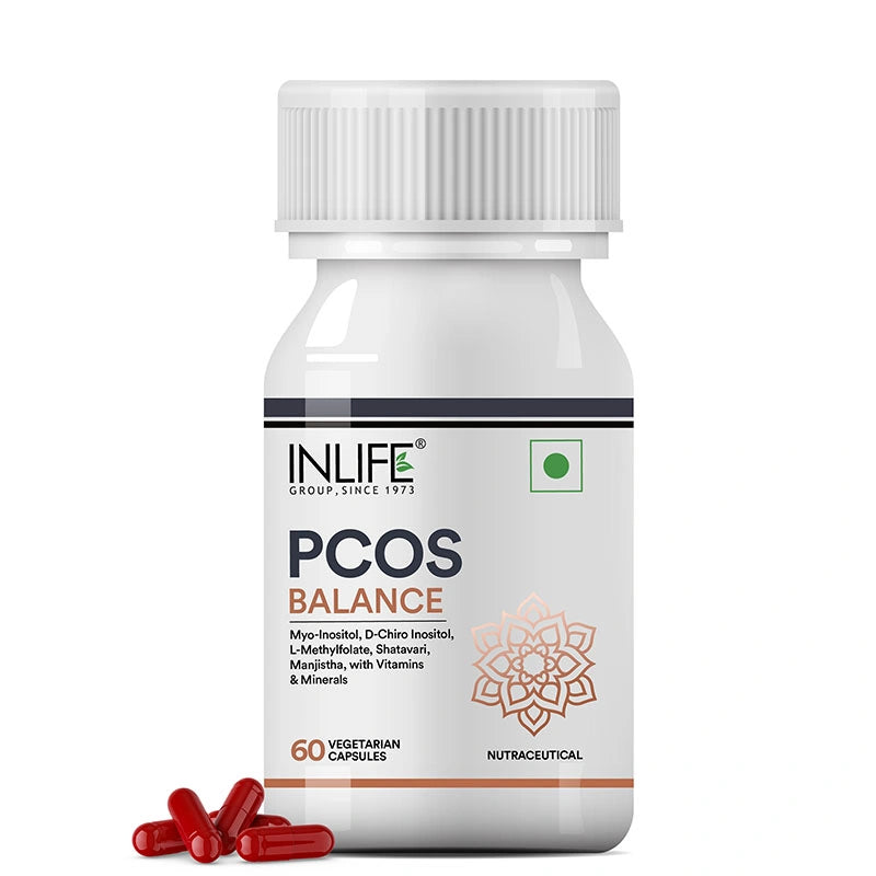 Inlife PCOS Balance Supplement for Women | Veg. Capsules