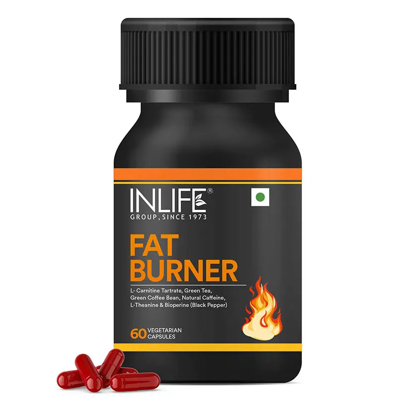 Inlife Berberine with Milk Thistle & Turmeric + Fat Burner with L-Carnitine & Green Coffee | Vegetarian Combo Pack - 8
