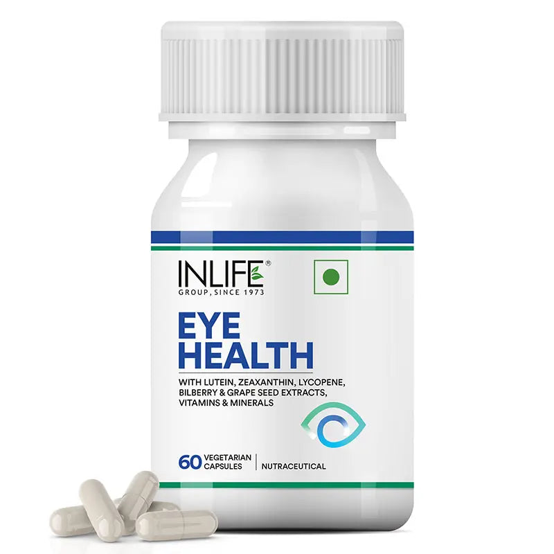 Inlife Eye Health Supplement with Bilberry, Zeaxanthin | 60 Veg. Capsules