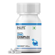 Inlife Zinc Supplements, Chelated Zinc Complex | Men & Women | 120Veg. Capsules