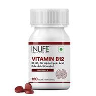 Inlife Vitamin B12 Supplement with ALA, Folic Acid ; Inositol | 120 Tablets (RDA Compliant)