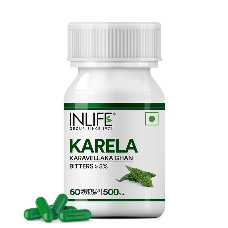 Inlife Karela Bitter Gourd Extract Supplement, 500mg | 60 Veg. Capsules