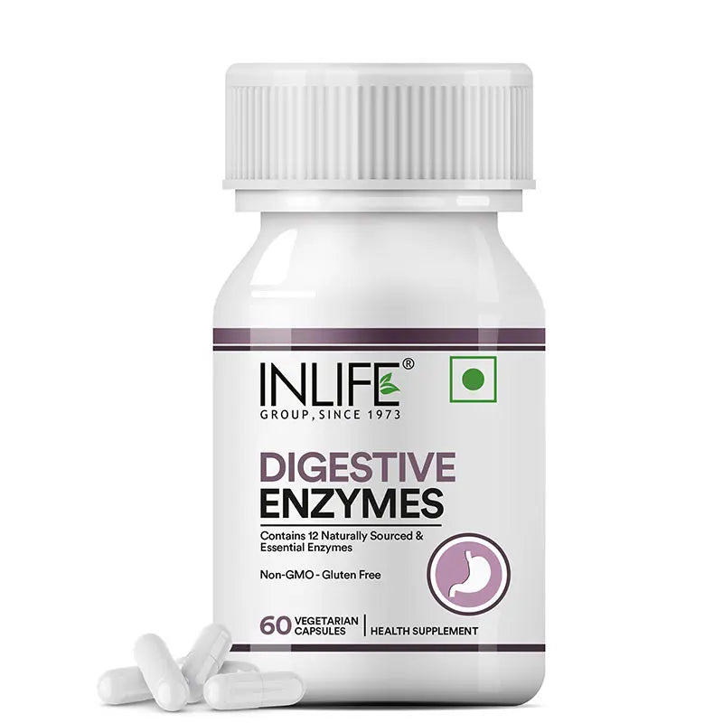 Inlife Digestive Enzymes Supplement | 60 Veg. Capsules