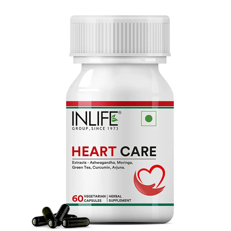 Inlife Heart Care Supplement | 500mg | Veg. Capsules