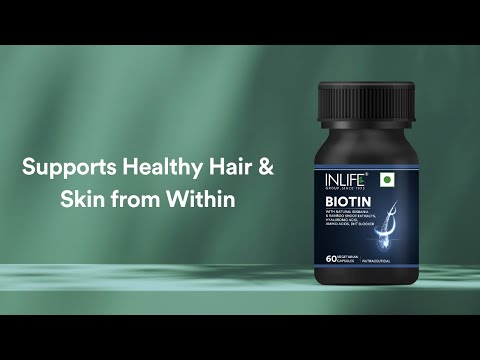 Inlife Biotin Supplement for Hair, with Sesbania, Bamboo Shoot | 60 Veg. Capsules
