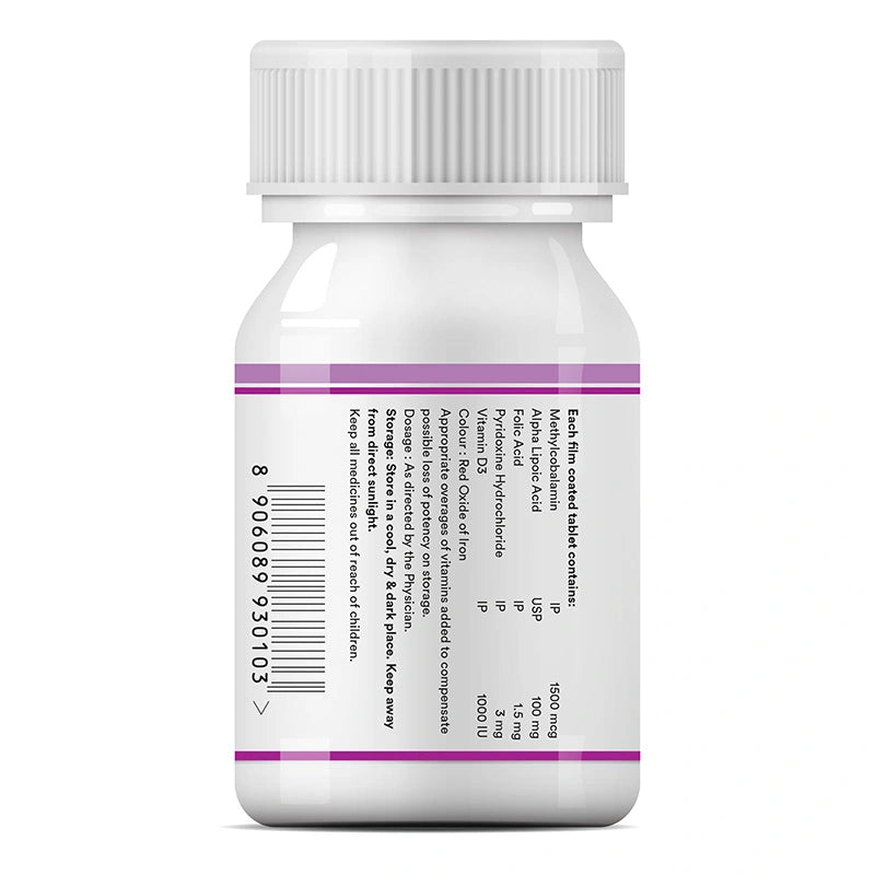 Inlife Vitamin B12 ALA Supplement for Men & Women Tablets - 8