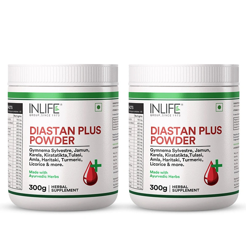 Inlife Diastan Plus Powder Ayurvedic Herbal Supplement | 300 grams - 9