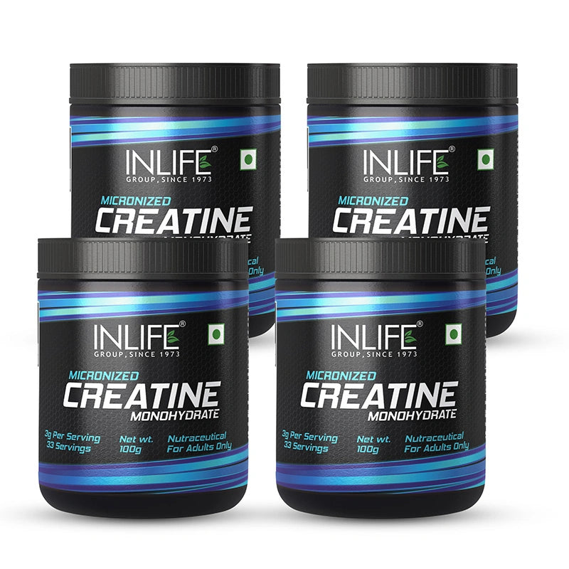 Inlife Micronized Creatine Monohydrate Supplement | 100gms - 6