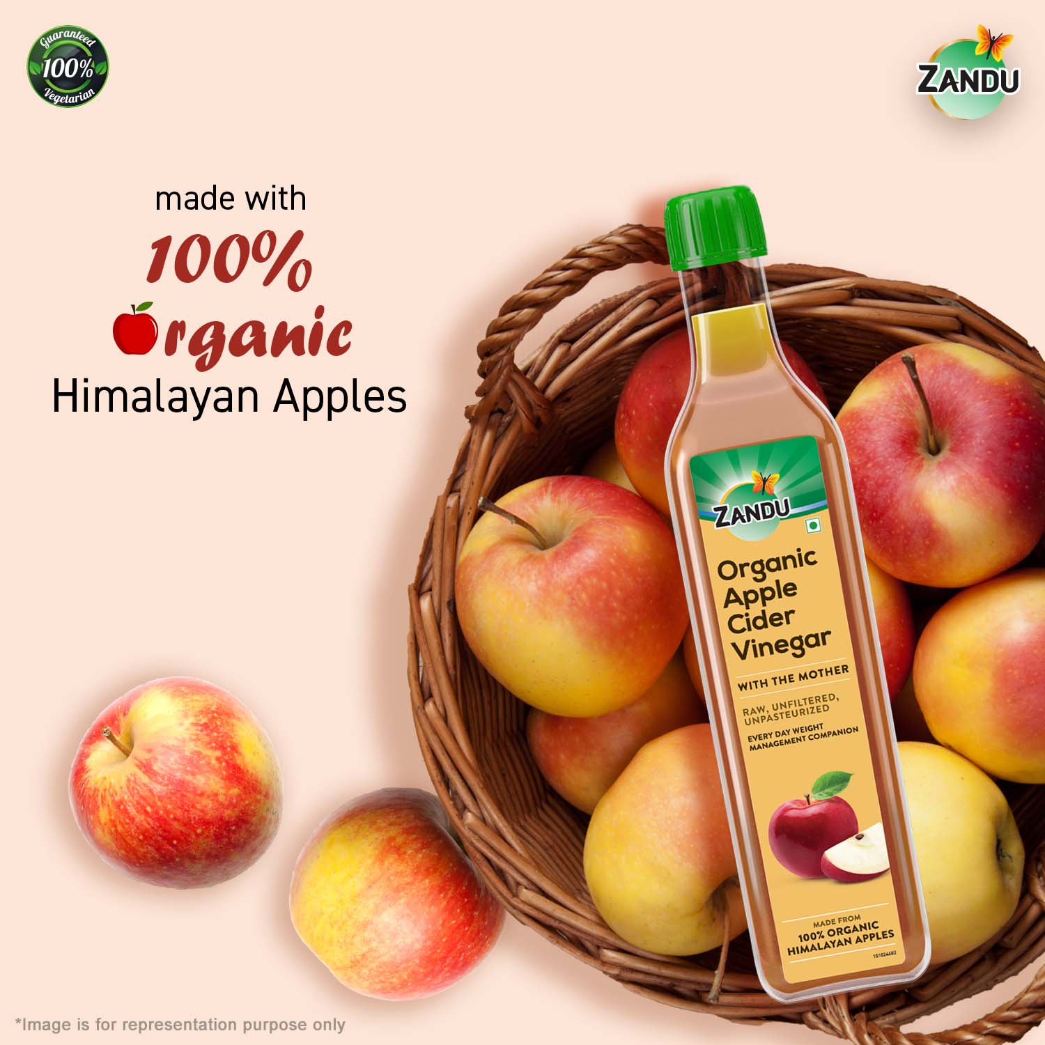 Zandu Organic Apple Cider Vinegar 500ml