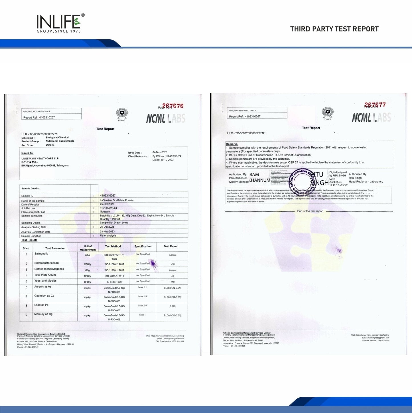 Inlife Citrulline Malate Powder 2:1 Supplement | 200 gms - 8