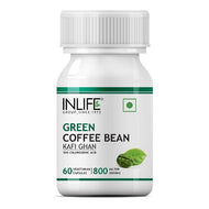 Inlife Green Coffee Bean Extract Supplement | 800mg / serving | 60 Veg. Capsules