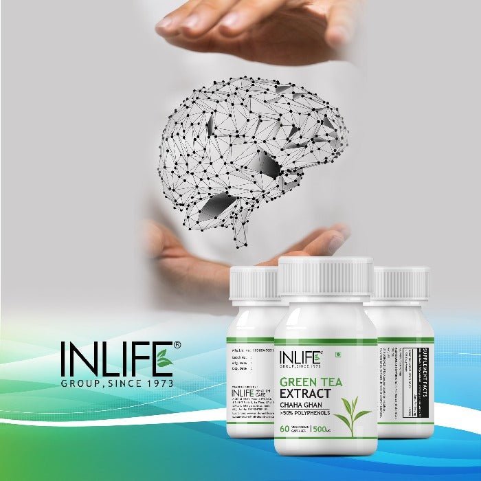 Inlife Green Tea Extract Supplement | 500 mg | 60 Veg. Capsules