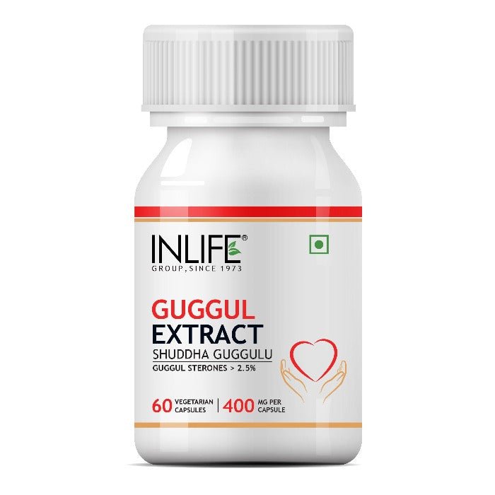 Inlife Guggul Extract Supplement (Guggul Sterones 2.5%) |400 mg |Veg. Capsules