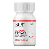 Inlife Guggul Extract Supplement (Guggul Sterones 2.5%) |400 mg |60 Veg. Capsules