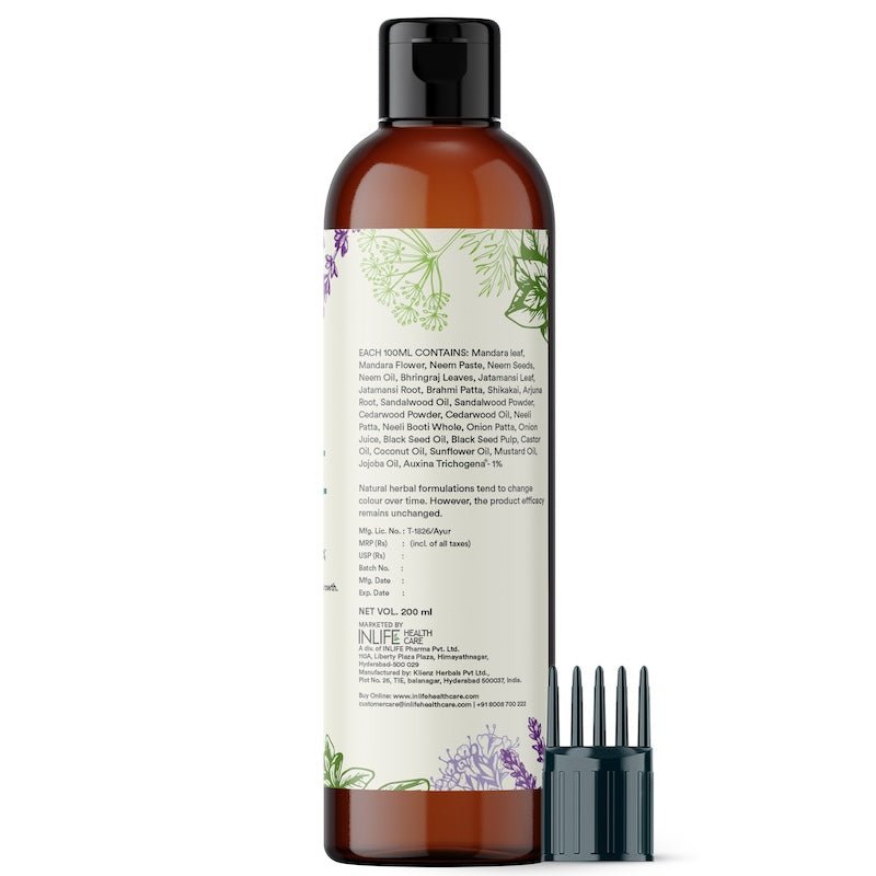 Inlife Herbal Hair Oil with Auxina Trichogena and 27 Herbs | 200ml