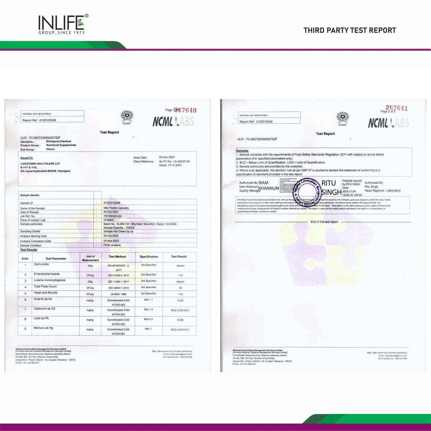 Inlife Milk Thistle Supplement (80% Silymarin) | 600mg | Veg. Capsules - 5