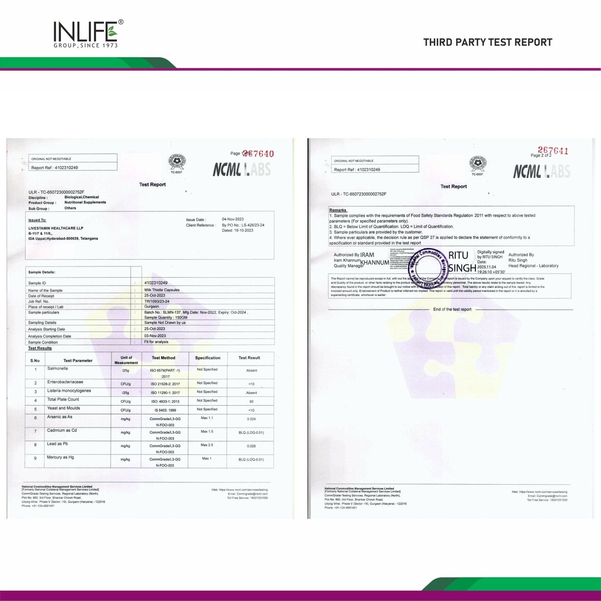Inlife Milk Thistle Supplement (80% Silymarin) | 600mg | 60 Veg. Capsules