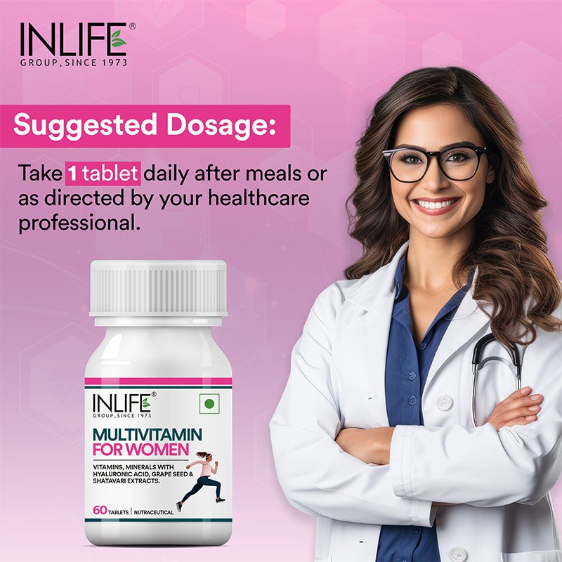 Inlife Multivitamin and Mineral for Women | Vegetarian 60 Tablets
