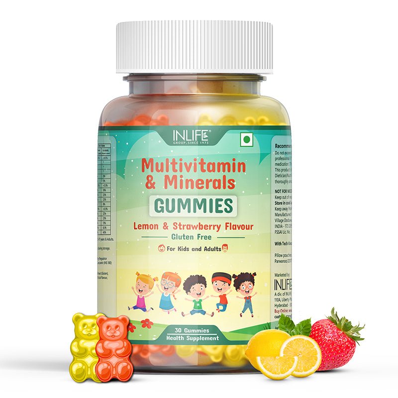 Inlife Multivitamin & Minerals Gummies | Lemon & Strawberry Flavor