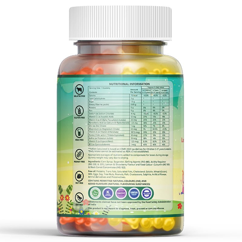 Inlife Multivitamin & Minerals Gummies | Lemon & Strawberry Flavor - 6