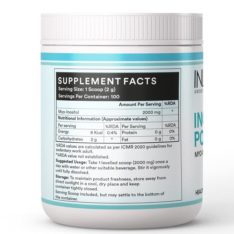 Inlife Myo Inositol Powder Supplement | 200g (Unflavoured)