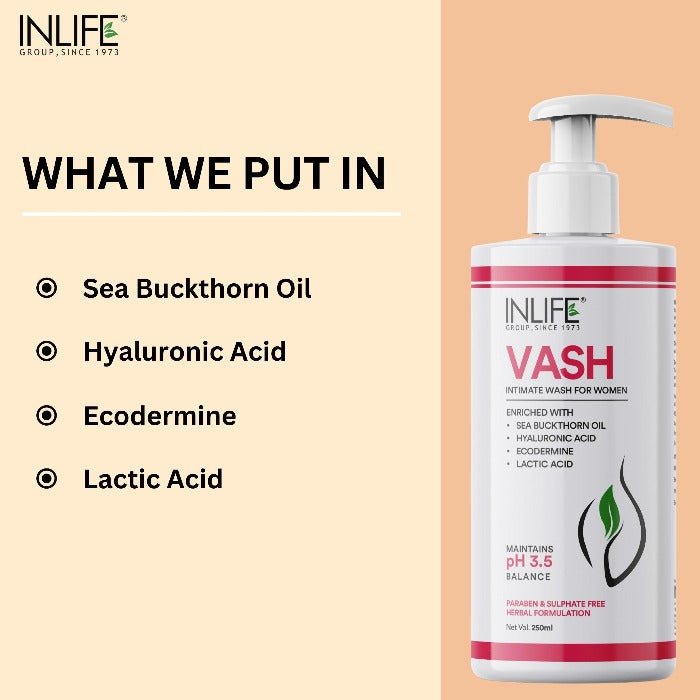 Inlife Natural Vaginal Wash – Gentle Ayurvedic Intimate Hygiene Formula - 3