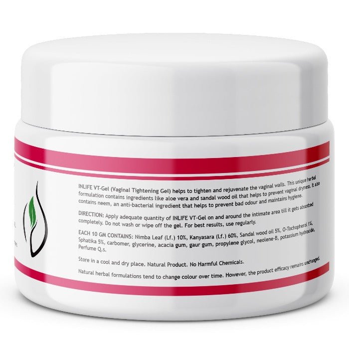 Inlife Natural VT Gel for Women | Ayurvedic Intimate Care Gel with Neem, Sandalwood Oil & Vitamin E | Herbal Blend for Daily Hygiene | 100g