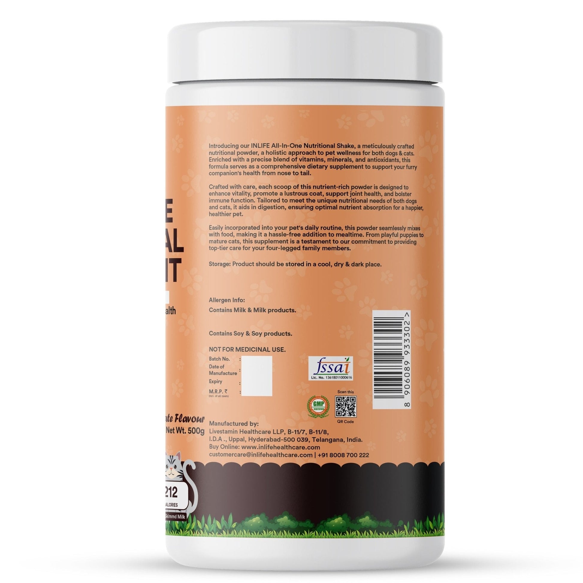 Inlife Nutritional Meal Mix Powder for Dogs, Cats, Pets | Advanced Multi-Nutrient Formula