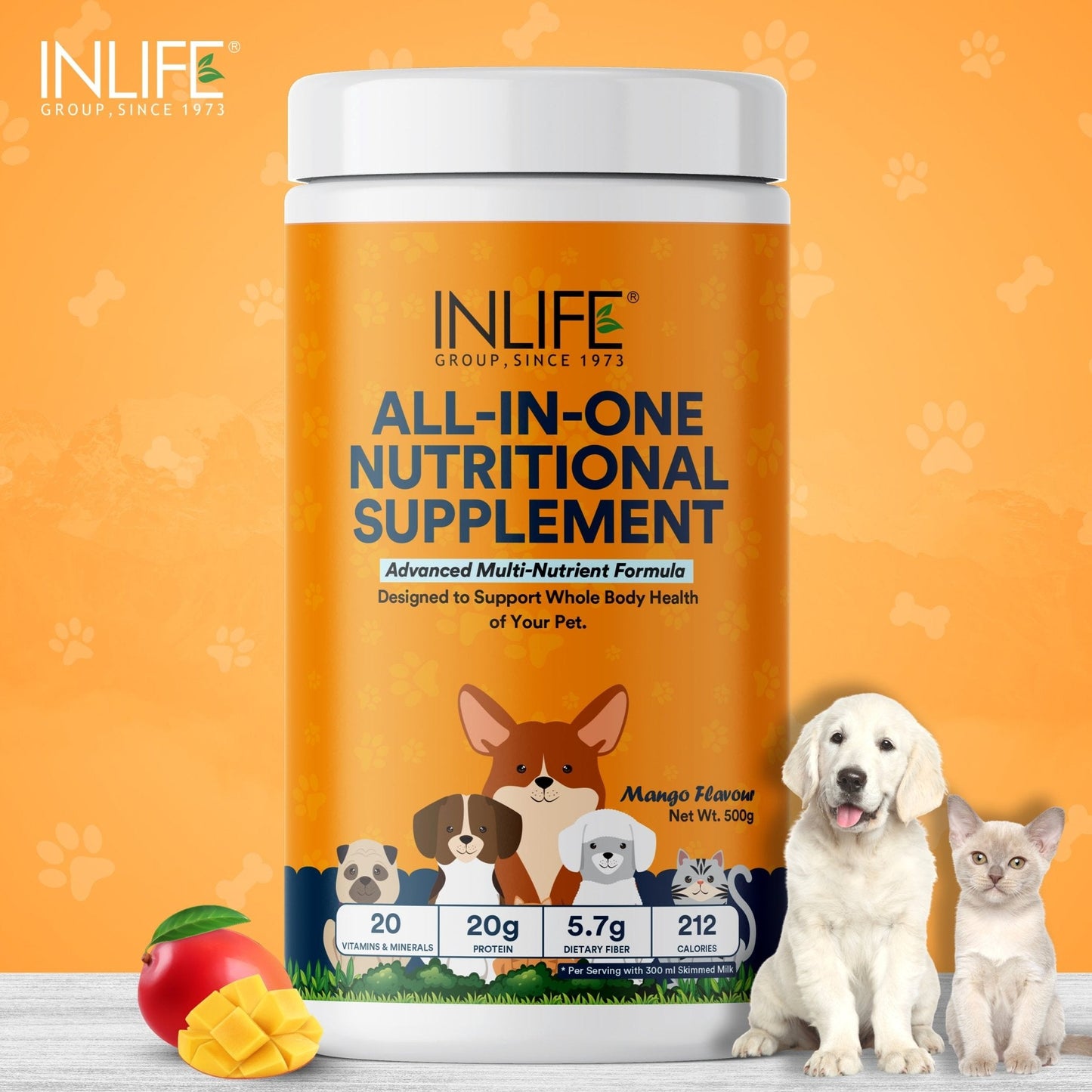 Inlife Nutritional Meal Mix Powder for Dogs, Cats, Pets | Advanced Multi-Nutrient Formula - 11