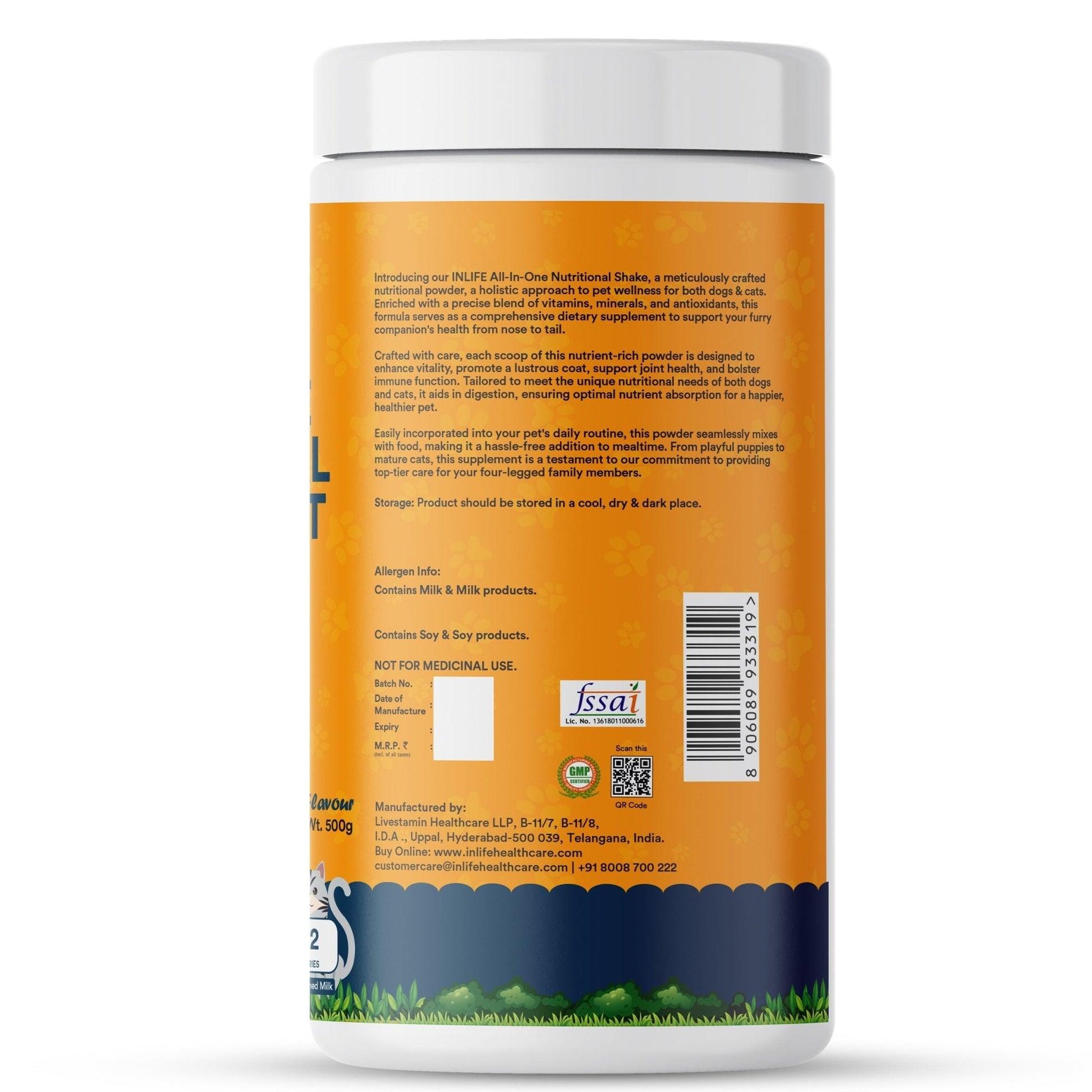 Inlife Nutritional Meal Mix Powder for Dogs, Cats, Pets | Advanced Multi-Nutrient Formula