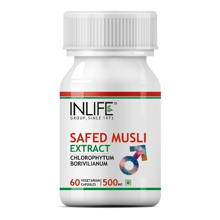 Inlife Safed Musli Extract Supplement |500mg | Veg. Capsules