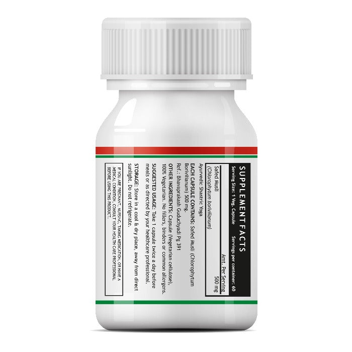 Inlife Safed Musli Extract Supplement |500mg | 60 Veg. Capsules
