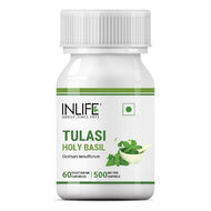 Inlife Tulsi (Tulasi) Holy Basil Extract Supplement | 60 Veg. Capsules