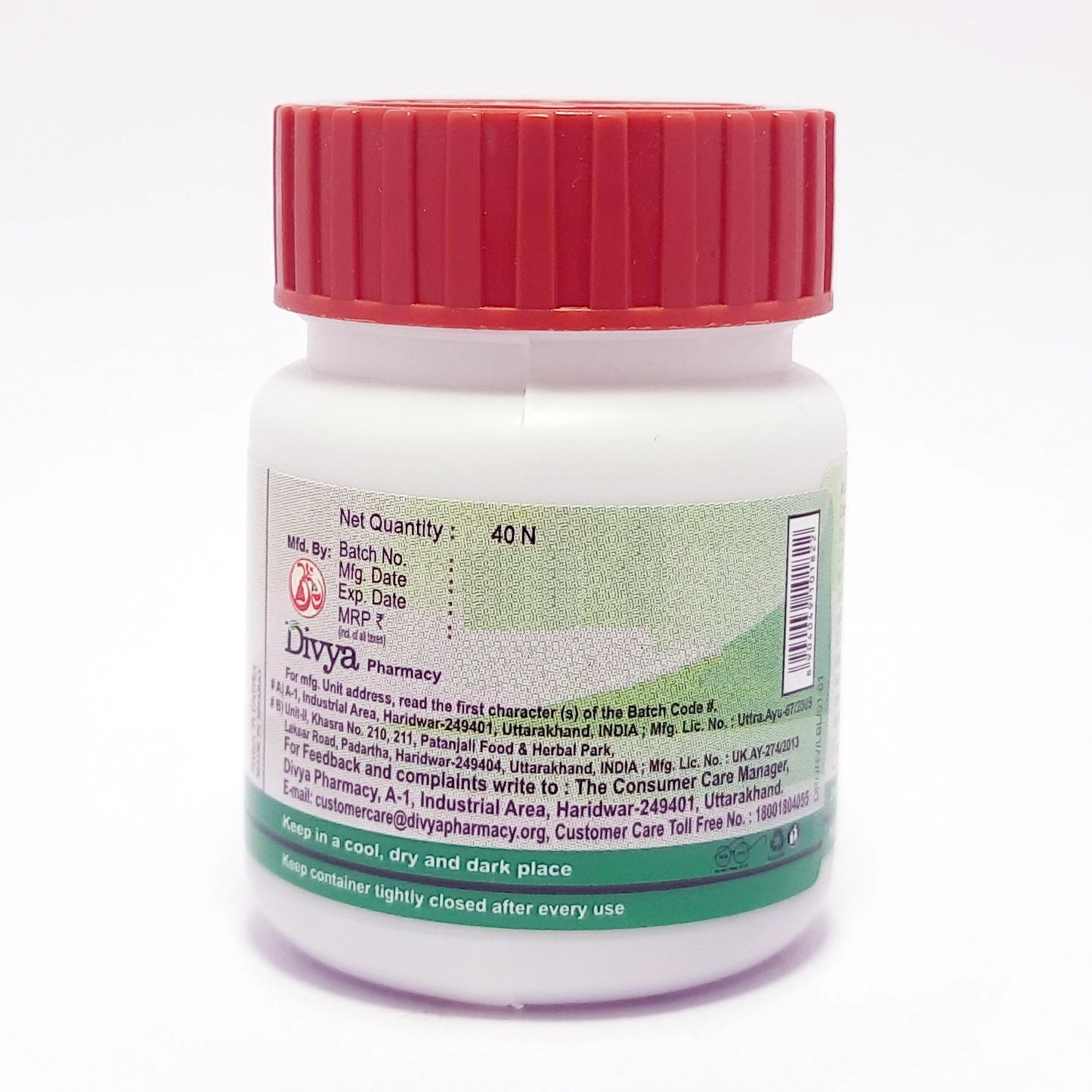 Divya Jwarnashak Vati 40 Tablets