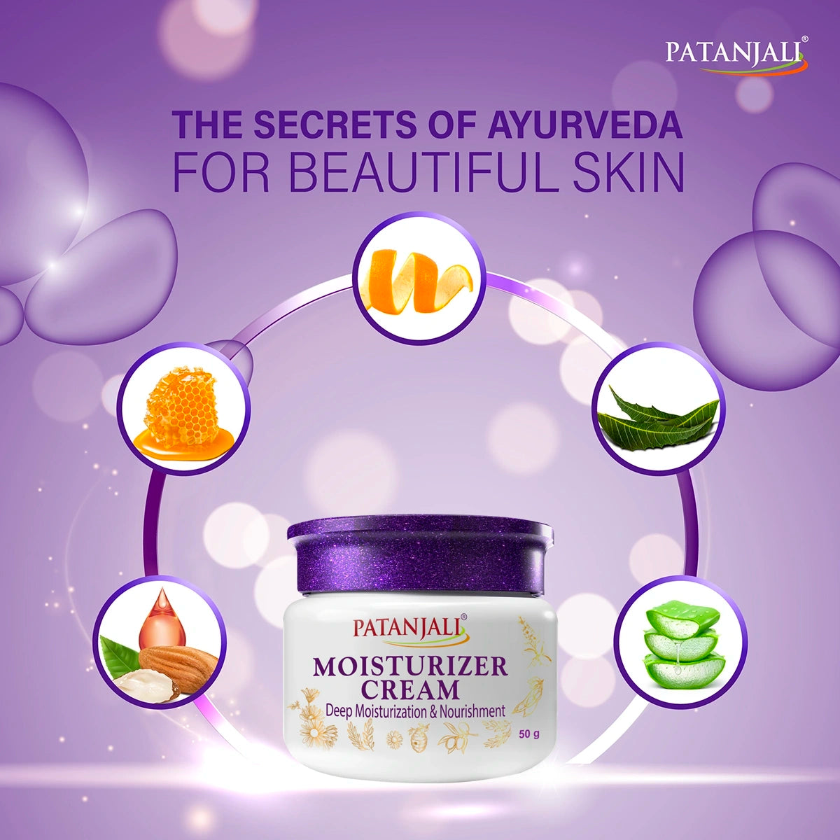 Patanjali Ayurvedic Moisturiser Cream 50g