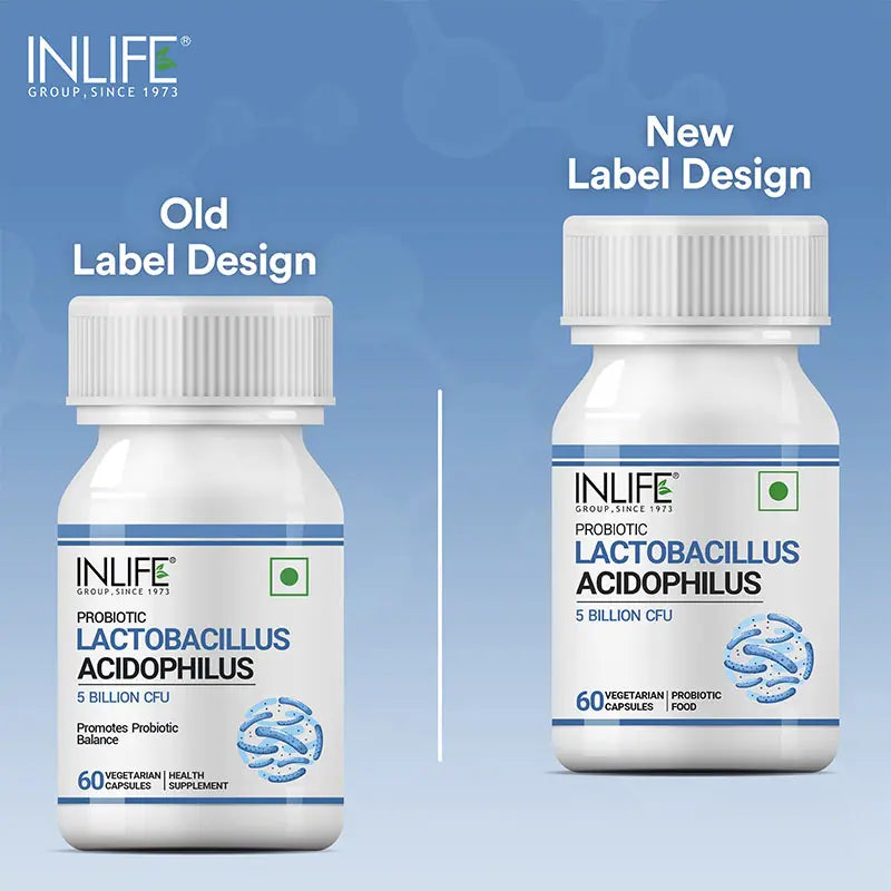 Inlife Lactobacillus Acidophilus Supplement | 60 Veg. Capsules