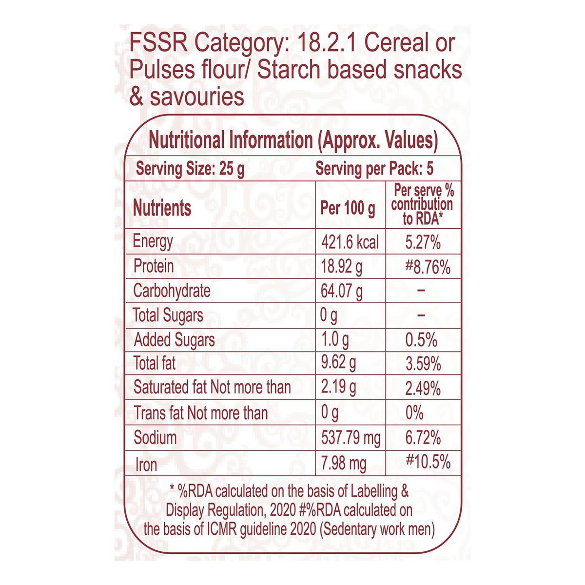 Patanjali Roasted Diet Rice Crispy Mixture 125g