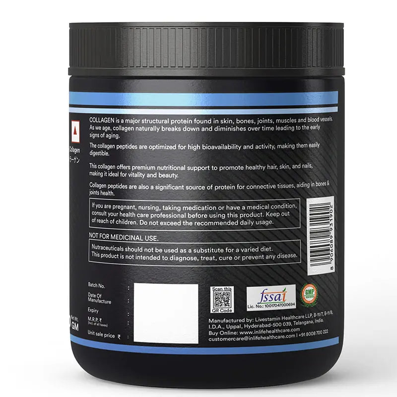 Inlife Hydrolyzed Japanese Collagen Peptides | with Biotin, Hyaluronic Acid & Glucosamine HCl | 200g Powder - 15