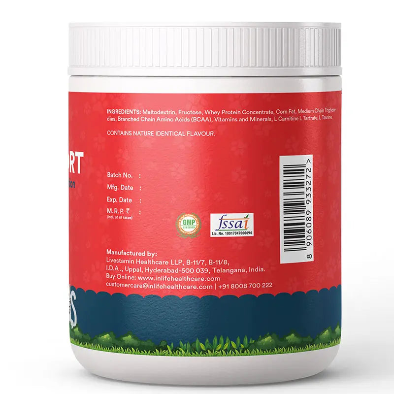 Inlife Liver Support Powder Supplement for Dogs Cats Pets | 300g (Vanilla) - 7